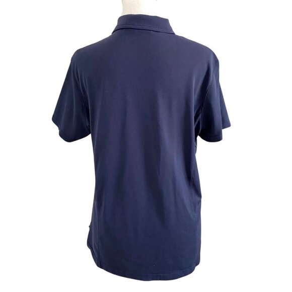 VUARNET SPORT WOMEN'S NAVY NYLON TACTEL QUARTER ZIP POLO T-SHIRT - XL - Picture 3 of 9